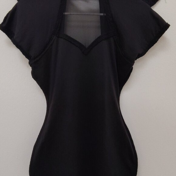 🖤 Vintage-Inspired Black Fitted Dress by Absolutely! – Size 7/8 - Picture 12 of 16